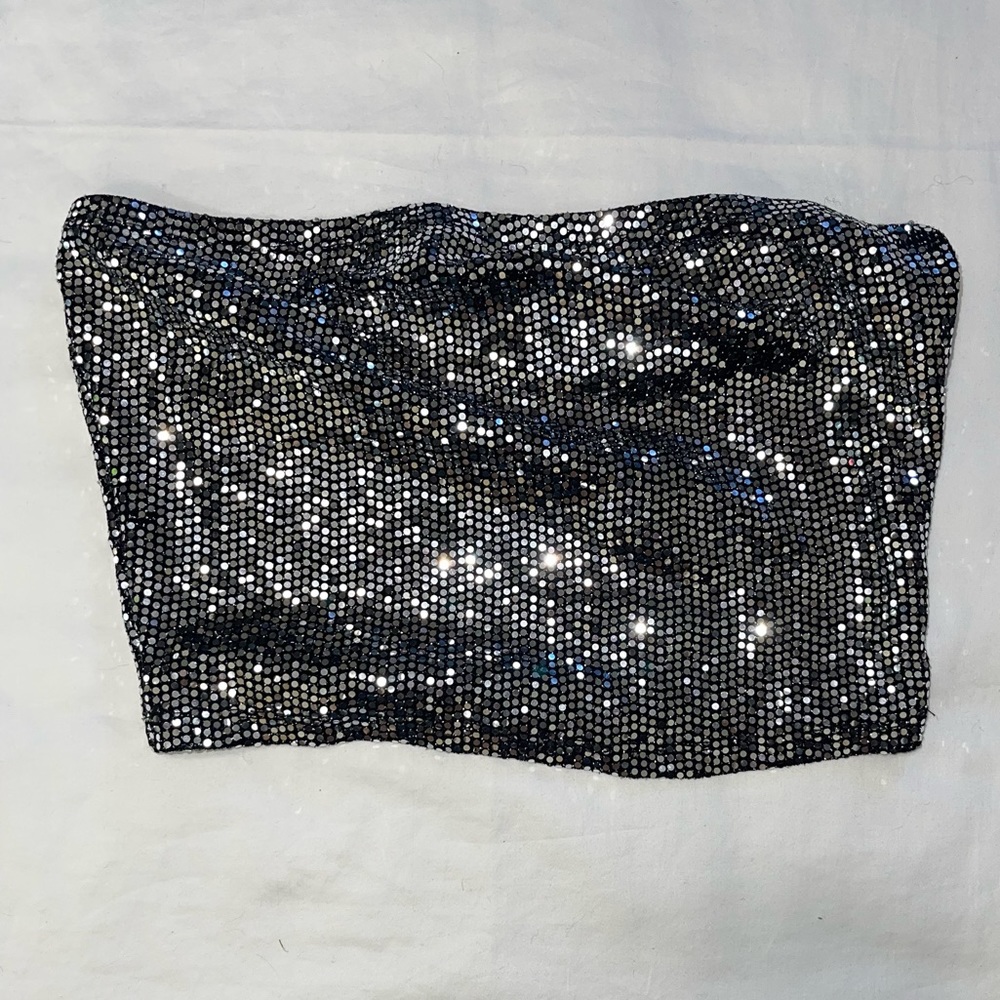 Sequined Tube Top